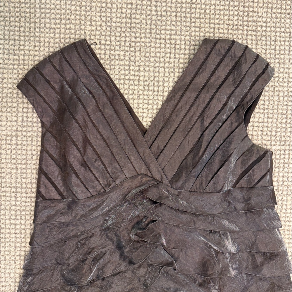 Adrianna Papell Black Tiered Ruffle Mini Dress - Picture 4 of 8